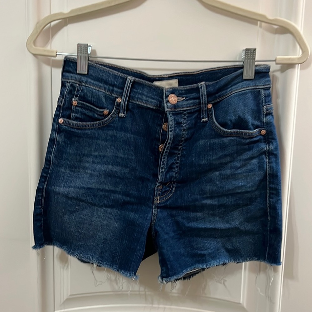 Mother denim blue shorts